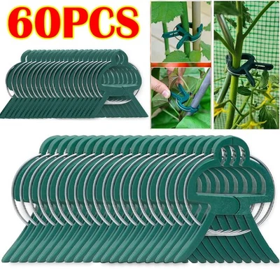 Clips de tomate reutilizables para plantas de jardín 60 piezas soporte flor vid vegetal Foto 1 de 4