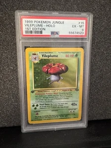1999 POKEMON JUNGLE 1ST EDITION #15 VILEPLUME-HOLO PSA 6 - Picture 1 of 2