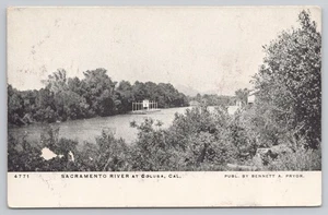 COLUSA, CA, Sacramento River, postcard by Bennett A Pryor - Picture 1 of 3