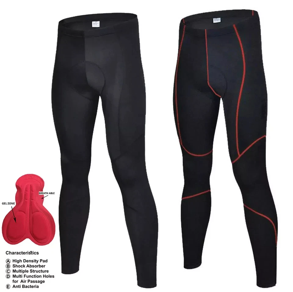 Men's Compression Padded Cycling Tights –  Trousers for Racing & Performance - Image 1 of 1