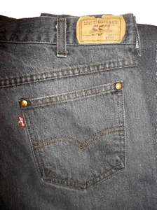 Men's VTG 80's LEVI'S 557 For Cowboys JEANS Maroon Tab BLACK 36 X 36~MADE IN USA - Picture 1 of 20