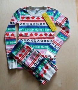 NWT HANNA ANDERSSON LOVED XO HEARTS LONG JOHN PAJAMAS 110 5 - Picture 1 of 4