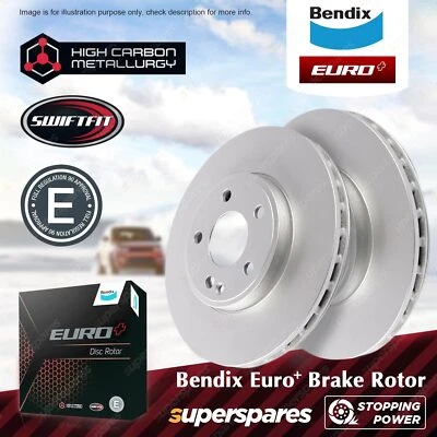 Bendix Frt Euro+ Brake Rotors for Volkswagen Passat Scirocco Tiguan Touran T-Roc - image 1 of 3