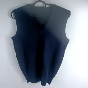Gilet maglione uomo vintage cashmere navy - Foto 1 di 4