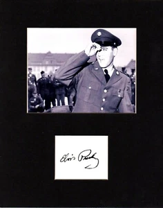 ELVIS PRESLEY CUSTOM 8 by 10 MATTED REPRINT PHOTO & REPRINT AUTOGRAPH - Picture 1 of 1