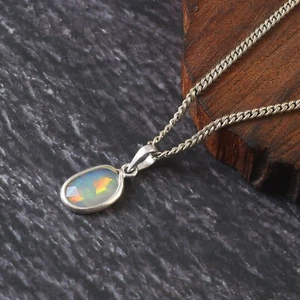 Mother's Day Gift Genuine Opal Pendant, October Birthstone Jewelry Pendant J-312 - Imagen 1 de 6