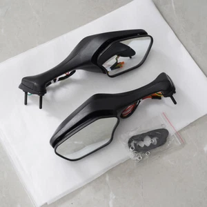 Pair Rearview Rear View Mirrors With Turn Signals For Honda CBR1000RR 2008-2016 - Picture 1 of 15