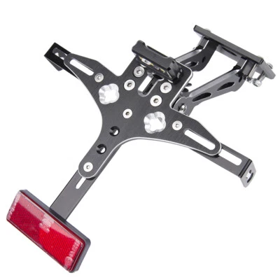 Adjustable License Plate Holder Bracket Eliminator Fit 1998-2002 Yamaha YZF R6 - Imagem 1 de 4