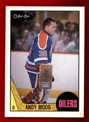 1987-88 O-Pee-Chee #204 Andy Moog NMMT - Image 1 of 2