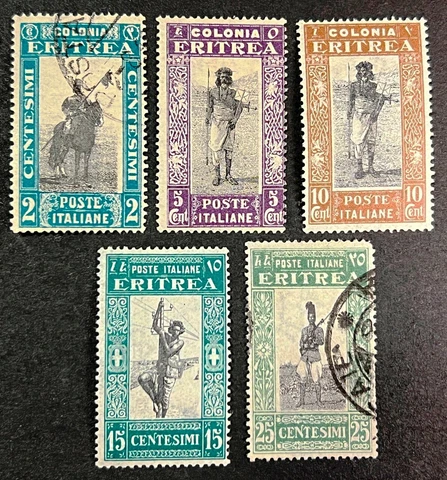 Eritrea Stamps #119-123 MH/Used Inc. Complete Set 1930 Cover