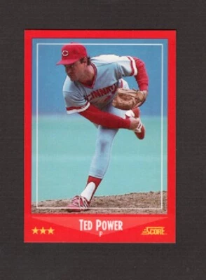 Baseball Card - Ted Power - Reds - Score - 1988 - #242 - Image 1 of 2