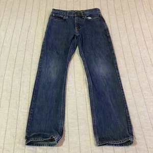 Vtg Polo Jeans Ralph Lauren Youth Boys Size 12 Denim Straight Jeans 26x26 Bear - Picture 1 of 11