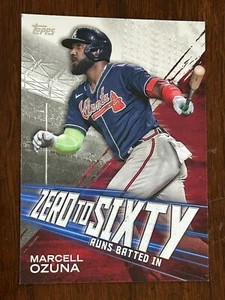 2021 Topps - Zero to Sixty #ZTS-7 Marcell Ozuna, Atlanta Braves Insert - Picture 1 of 2
