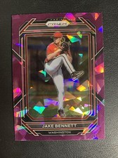 2023 Panini Prizm Jake Bennett Purple Cracked Ice Washington Nationals 