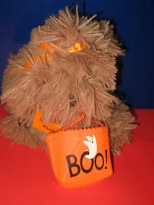Halloween Spooky Village Animado Perro Cachorro Marrón con Boo Lo que me gusta de Boo - Imagen 1 de 3