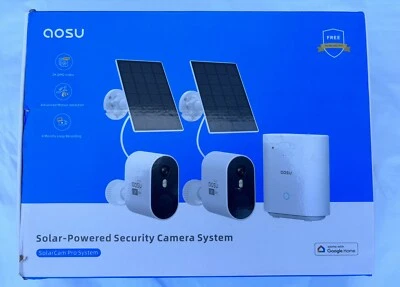 AOSU Solar Camera Security Outdoor - 2K  Security Cameras Wireless. 2 cameras - Image 1 of 4