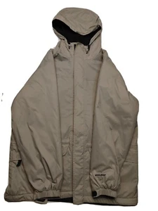 John Rich & Bros Woolrich Mens Large Gray Parka Hooded Fleece Lined Coat Jacket - Picture 1 of 12