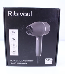 Ribivaul Hair Blow Dryer Ionic 3 Heat 2 Speed Settings Silver New Open Box - Imagen 1 de 9