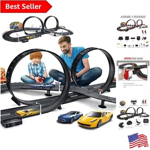 Two-Player Electric Slot Car Race Set | Speed Restrictor | Fun Controllers - Picture 1 of 8