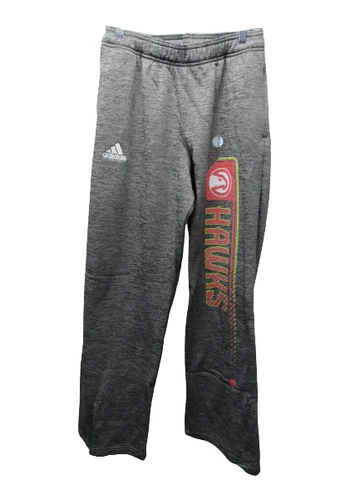 New Atlanta Hawks Mens Size S-L-XL-2XL Gray Adidas Fleece-Lined Pants Cover
