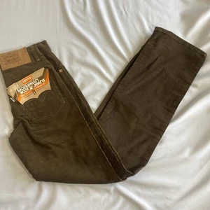 VINTAGE 1973 LEVI'S SADDLEMAN BOOT JEANS - Brown CORDUROY 716-1529 SIZE 25 31 - Picture 1 of 7