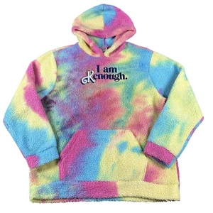 Barbie The Movie Felpa con Cappuccio Uomo 2XL XXL Tie Dye I Am Kenough Sherpa Pullover Pile - Foto 1 di 9