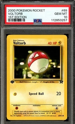 Voltorb 69/82 1st Edition Team Rocket Regular PSA 10 - Image 1 of 4