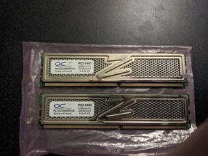 1GB (2 X 512MB STICKS - MATCHED PAIR) OCZ GOLD DDR2-800 / PC2-6400 RAM - Picture 1 of 2