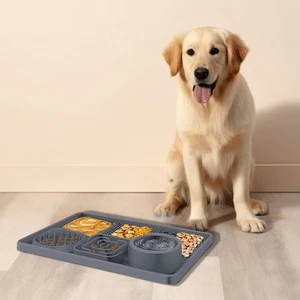 Pet Licking Mat Anti-Slip Design Encourages Slow Eating Multifunctional Use - Photo 1/17