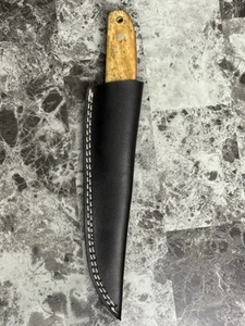 HANDMADE CUSTOM DAMASCUS STEEL BLADE COMBAT CAMPING HUNTING KNIFE W SHEATH HEAVY - Picture 1 of 15