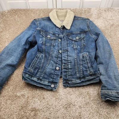 Chaqueta de Camionero Polo Ralph Lauren Niños Denim Sherpa Forrada Talla L 12-14 Foto 1 de 4