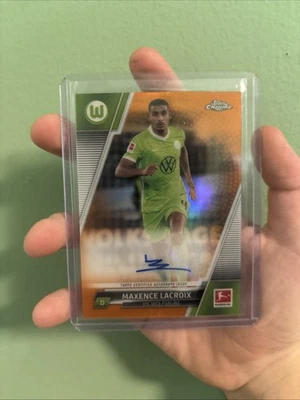 2021-22 Topps Chrome Bundesliga - Maxence Lacroix Autograph Orange /25 - Image 1 of 2