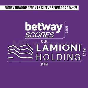 Fiorentina Home 2024-25 Betway Scores + Lamioni Holdings Sponsoren - Bild 1 von 5