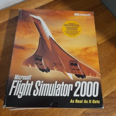 Vintage Microsoft Flight Simulator 2000 Computer Game Retro Aircraft Simulation  - Image 1 of 4