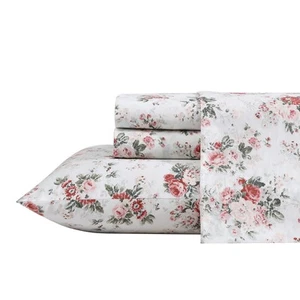 - Queen Sheets, Cotton Percale Bedding Set, Lightweight & Breathable Home Dec... - Picture 1 of 6