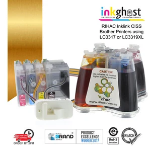 Ink👻 LC-3317 LC-3319 XL CISS Ink Cartridge Kit for Brother MFC-J5330DW J5730DW - Picture 1 of 6