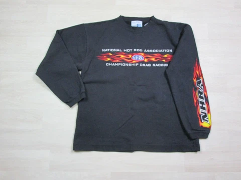 Vintage 90s NHRA Championship Drag Racing Crewneck Sweatshirt Size Large Black Cover