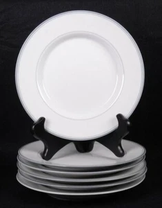 (6) DANSK CONCERTO Grey White ALLEGRO Dinnerware: BREAD PLATES 7.25"D - Picture 1 of 4