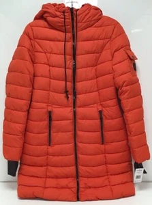 Steve Madden Coat Women's Quilted Puffer Jacket Size L Packable W/ Bag Red - Picture 1 of 5