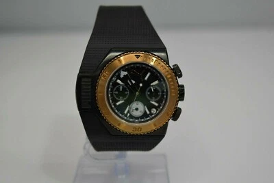 Puma Black Rubber Blk RG SS Chronograph Asymmetrical PU101931004 $180 Watch - Image 1 of 4