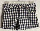 Girls Persnickety Navy Check Shorts Sz 6!