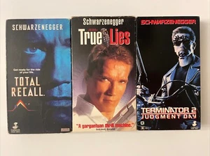 ARNOLD SCHWARZENEGGER vhs lot *T2, Total Recall, True Lies - Picture 1 of 6