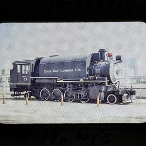 Railroad Slide Coos Bay Lumber Co 11 1977 2-8-2 Mikado San Diego California - Imagen 1 de 4