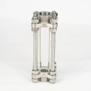 Mira de flujo de acero inoxidable 1/4" BSPT hembra 304 indicador de visión de vidrio dioptrías - Imagen 1 de 4