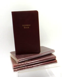 Address Book 3x5" Pocket Size Leather Soft Cover Graphic Image CLAY List$40 - Picture 1 of 10