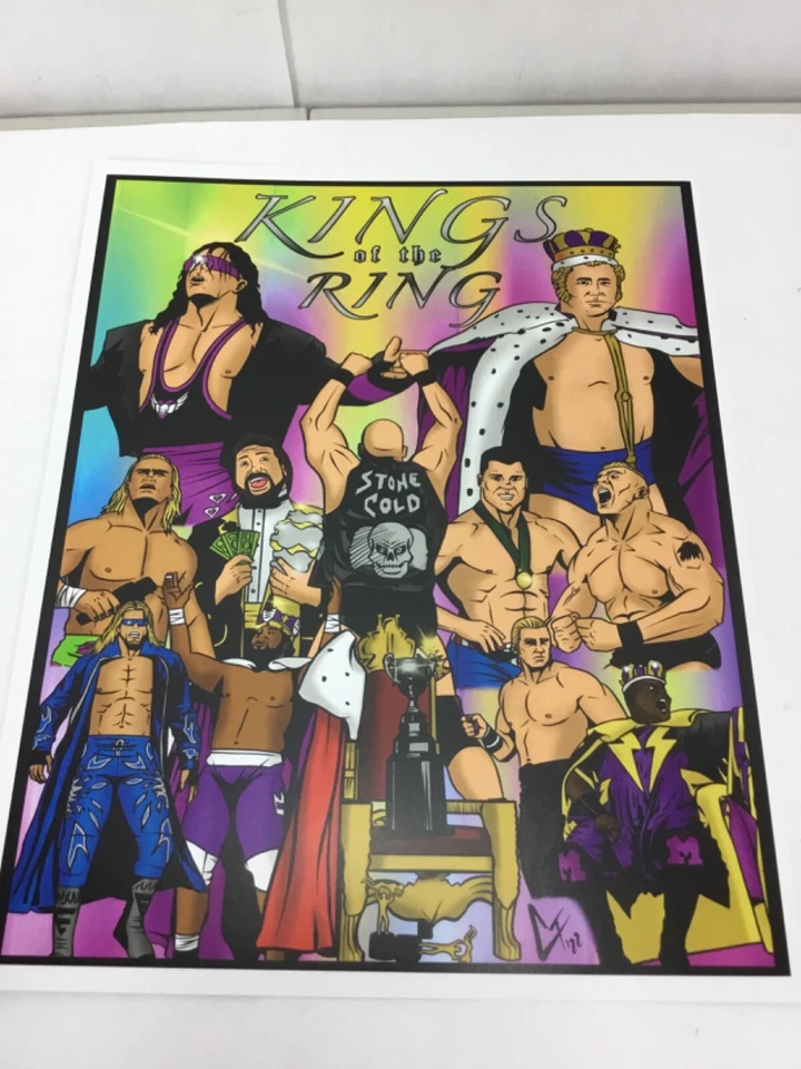 Botín de lucha libre profesional 8X10 arte Reyes del anillo WWE WWF Foto 1 de 1