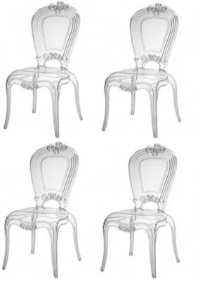 Brandani lotto 4 sedie Duchessa in plexigas transparente codice 53327 - Immagine 1 di 2