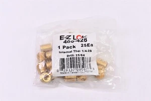 25 E-Z LOK Helical Insert 1/4"-28 Thrd Sz, Brass 400-428 - Picture 1 of 3