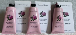 3X Crabtree & Evelyn-Rosewater Hand Therapy-3.5 oz-Sealed Under Cap-New In Box - Picture 1 of 7
