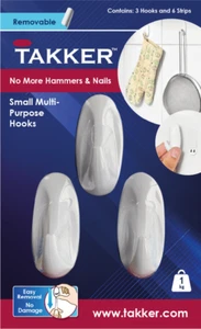 Takker Small Multi Purpose Hooks - Triple Pack - Picture 1 of 7